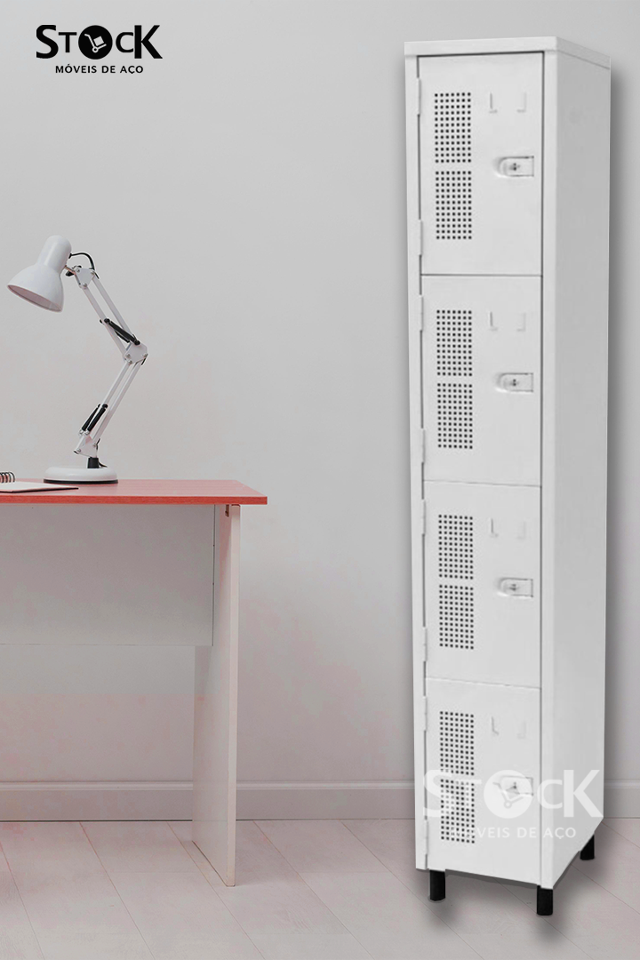 Roupeiro de aço 4 portas para escritório