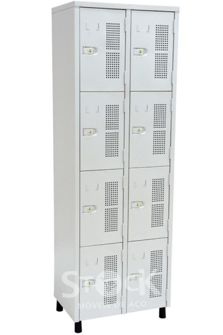 Roupeiro de aço 8 portas para vestiário